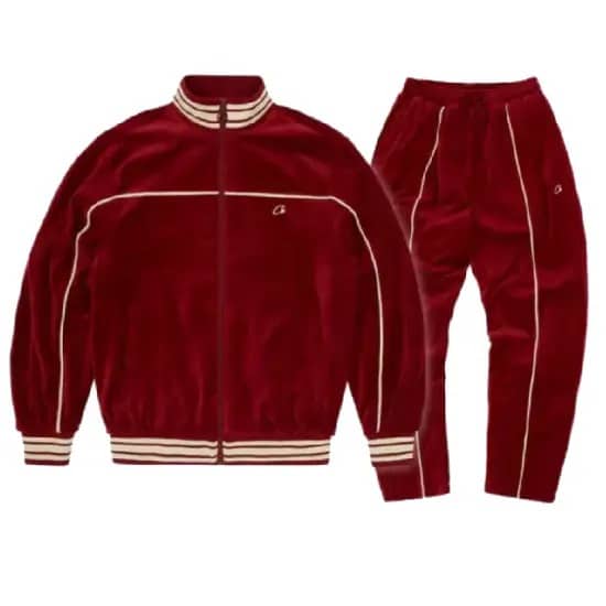 Corteiz VVS Uptown Burgundy Tracksuit